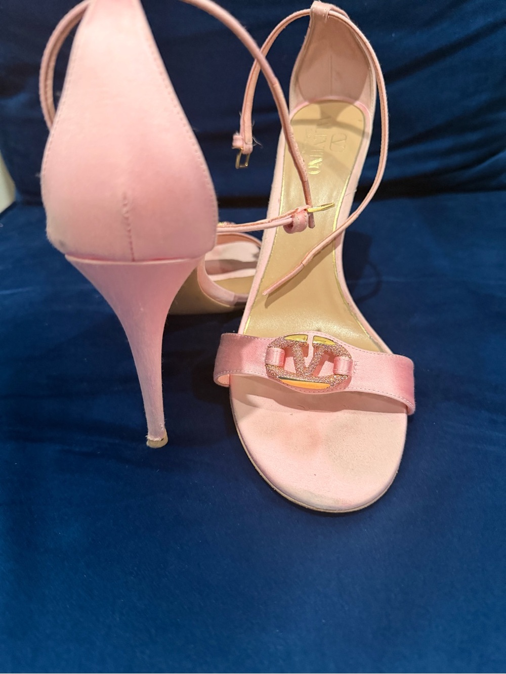 Women's Pink Strappy High Heel Sandals